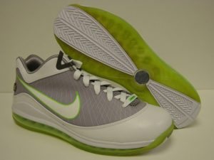 Nike Air Max LEBRON VII basketball shoe Low - side and bottom views