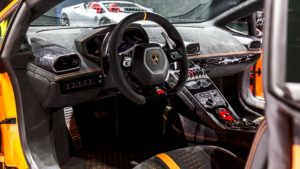 Lamborghini Huracan Performante - sports car interior view