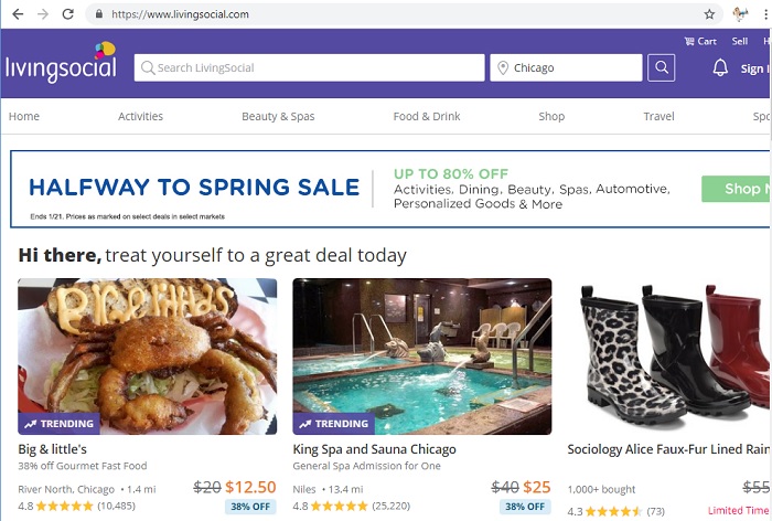 Livingsocial - best local promo deals site