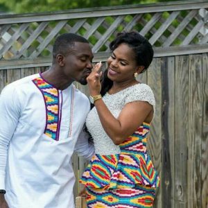 another alternating kente combination style for couples - amzn to