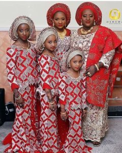 aso ebi ankara lace style for girls and their mum - instagram