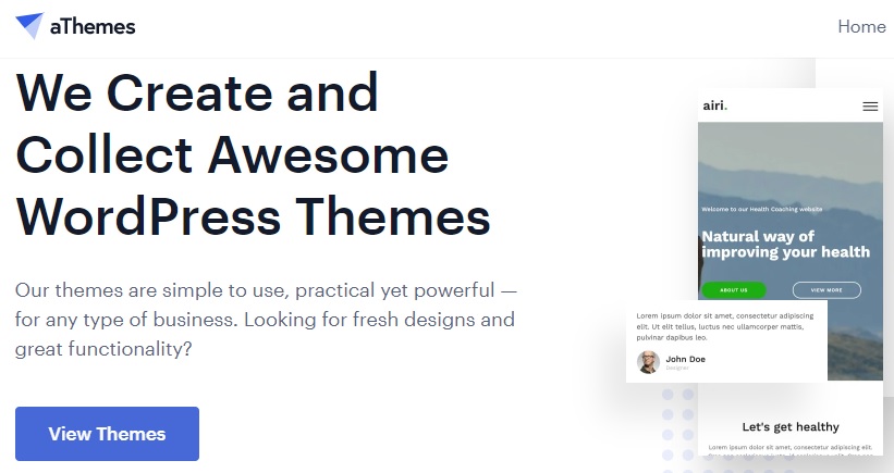 atheme classic templates for wordpress business sites