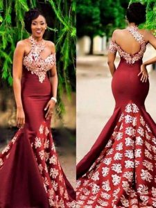 beautiful ankara one shoulder prom gown - zibbet