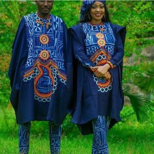 captivating ankara agbada style for couples - clipkulture