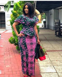 casual outing ankara long skirt and short sleeve blouse - od9jastyles