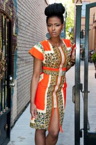 casual short sleeve ankara zipped gown for ladies - flickr