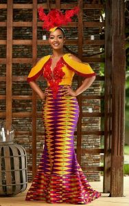 colourful kente gown style for beauty queens - etsy