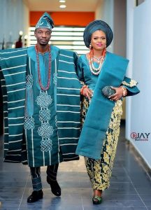 cute ankara agbada style for young couples traditional wedding - instagram