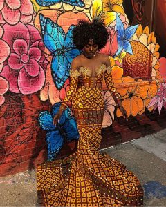 egyptian queens ankara mermaid gown fashion style - instagram