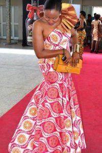 one shoulder ankara gown for african wedding - weddingdigestnaija