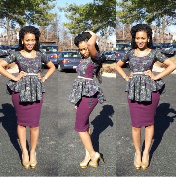 ankara peplum tops and skirt