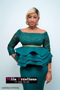 plain plus lace ankara skirt and blouse style for young mums - heykel beautypasee