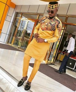 royalty ankara senator suit with royal cap - blog stylishgwinafrica