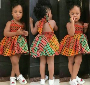 show back short ankara dress for little girls - brandedgirls