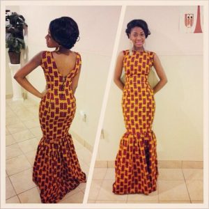 simple ankara mermaid gown - pinterest