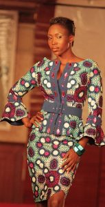 simple but stylish ankara skirt and blouse with waist belt - momoafrica