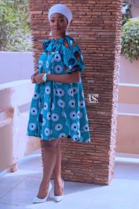 simple short ankara maternity gown for church service - newankarastyle