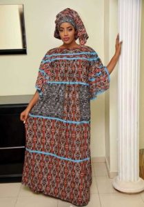 specially designed fitted long ankara maternity gown for beautiful mothers - limametti