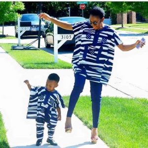 stylish ankara agbada style for mum and son - momoafrica