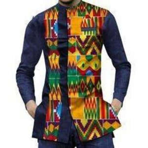 stylish plain ankara plus kente combo for men - etsy