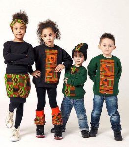 sweater with kente fabric design for cute siblings - pinterest