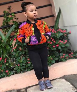 sweet young girls ankara jacket with trousers - afrocosmopolitan