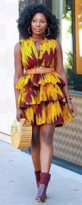 teenage girls hot ankara gown with a hand bag and a boot shoe - momoafrica