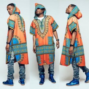 terrence davidson mid length hooded kente dashiki - instagram