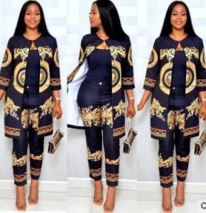 two piece african women suit with trousers - katscloset-clothingandaccessories