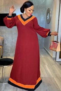 beauty queens ankara kaftan maxi with long puffed sleeve - pinterest