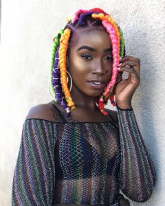 kinky colourful short brazilian wool hairstyle for slay queens - brit co