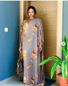 one shoulder long ankara kaftan gown - pinterest