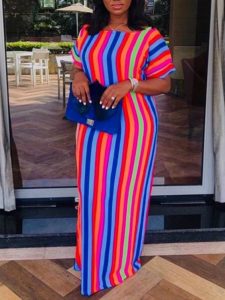 striped ankara fabric for simple ankara kaftan boubou - sumchic