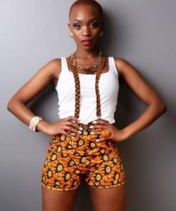 ankara bum shorts with short sleeve top for young ladies