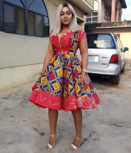 short ankara flay gown style for young ladies