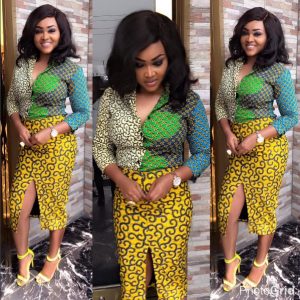 ankara short skirt and blouse style for young ladies