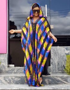 ankara agbada style for celebrity ladies