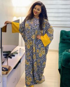 trending long ankara boubou gown style by mercy aigbe