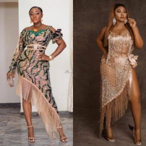 ini edo vs mercy aigbe hot ankara lace party outfits