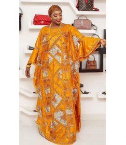 stunning ankara lace boubou gown style for young ladies