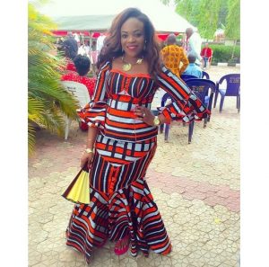 ankara long skirt and blouse style for wedding and church