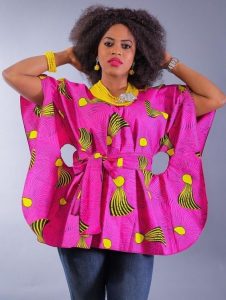 special african print boubou blouse with denim jeans for young celebrity ladies