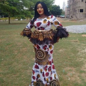 unique ankara peplum long skirt and blouse for young celebrities