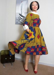 african print ankara short gown style for church and wedding