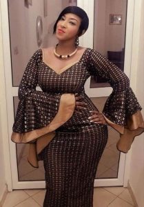 latest ankara lace long gown for curvy young ladies