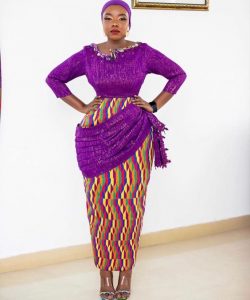 gorgeous ankara long gown for tradtional wedding and church, curvy ladies style