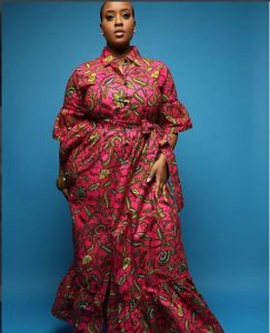 busty, plus size ladies long ankara gown style