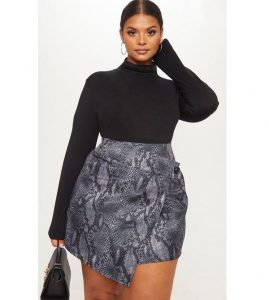 long sleeve blouse with short ankara skirt-wrapper style for plus size ladies