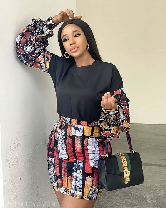 latest ankara short skirt and blouse styles 2019