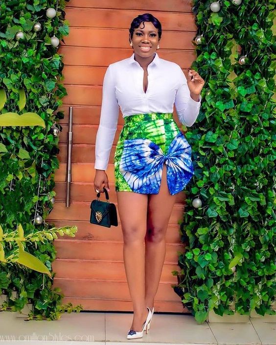 ankara short skirts and blouse